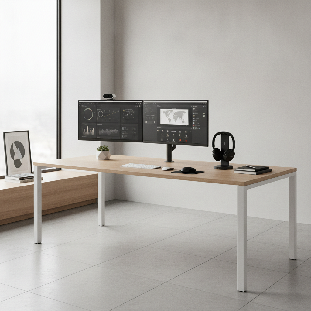 Kit videoconferenza lavoro da remoto con cuffie e webcam professionale